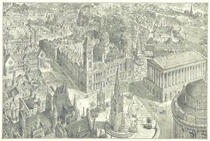 Birmingham madártávlati látképe 1886-ban. alkotó: Henry William Brewer
