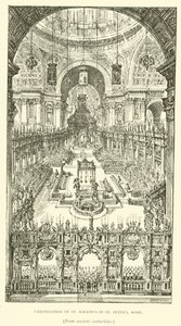 Szent Ignác szentté avatása a római Szent Péter-templomban (metszet) alkotó: Henry William Brewer