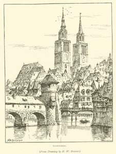 Nürnberg (metszet) alkotó: Henry William Brewer