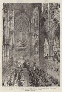 Őfelsége, a királynő jubileuma, általános nézet a hálaadó istentiszteletről a Westminster Abbeyben, június 21.