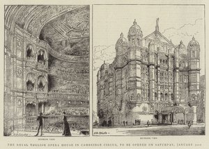 A Királyi Angol Operaház a Cambridge Circusban, január 31-én, szombaton nyílik meg alkotó: Henry William Brewer
