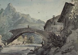 Sallanches-i híd és az Aiguille de Varens, (Varennes)