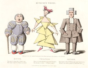 Kerek, háromszög és négyzet, a Bunburys Whims-ből, 1828 alkotó: Henry William after Bunbury