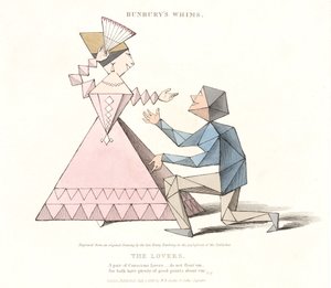 A szerelmesek, a Bunburys Whims-ből, 1828 alkotó: Henry William after Bunbury