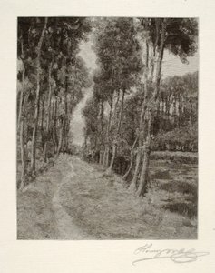 Egy út Longpre felé (francia táj) alkotó: Henry Wolf