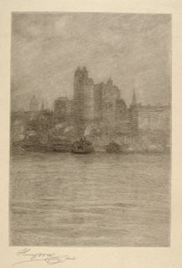 Alsó New York ködben alkotó: Henry Wolf