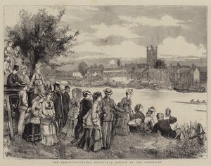 A Henley-on-Thames Regatta, egy vázlat a folyóparton