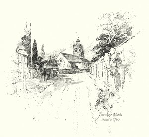 Bromley templom, Kent, 1790-ben (litho) alkotó: Herbert (after) Railton