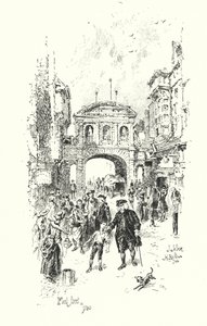Dr. Johnson, Fleet Street, London, 1780 (litho) alkotó: Herbert (after) Railton