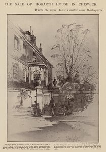 William Hogarth egykori otthona, Chiswick, London (litho)