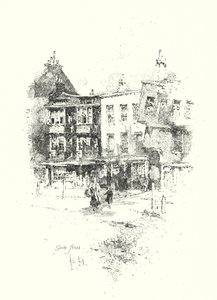 Grub Street, London (litho) alkotó: Herbert (after) Railton