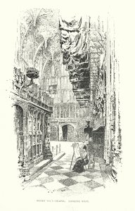 VII. Henrik kápolnája, nyugati irányban (litográfia) alkotó: Herbert (after) Railton