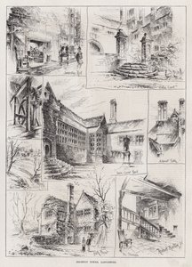 Hoghton Tower, Lancashire (metszet) alkotó: Herbert (after) Railton