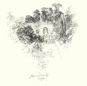 Dr. Wise tiszteletes lakóhelye, Ellsfield (litho) alkotó: Herbert (after) Railton
