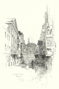The Devil Tavern, Fleet Street, Dr. Johnson idejében (litho)