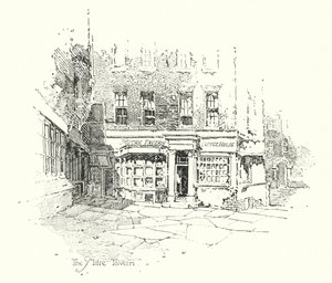 The Mitre Tavern, London (litho) alkotó: Herbert (after) Railton