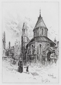 Templomtemplom (metszet) alkotó: Herbert (after) Railton
