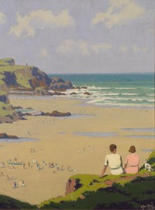 Summerleaze Beach (olaj, vászon) alkotó: Herbert Alker Tripp