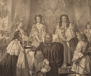 A Vilmosnak és Máriának felajánlott korona, 1689, 1886