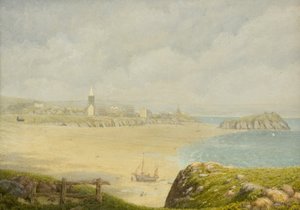 Tenby, a tengerpart (Olaj, vászon) alkotó: Herbert Isambard Owen