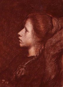 Tanulmány egy fiatal lányról alkotó: Herbert Johnson Harvey