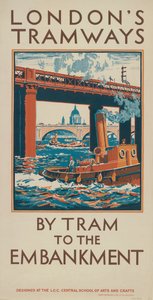 Villamossal a rakpartra, 1924
