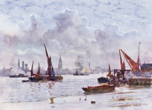 Battersea Reach (színes litó) alkotó: Herbert Menzies (after) Marshall