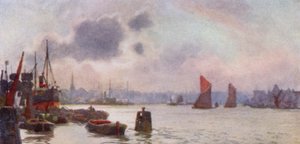 Lavender Wharf (színes litho) alkotó: Herbert Menzies (after) Marshall