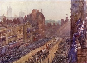 Viktória királynő temetése, 1901. február 2. (színes litó)
