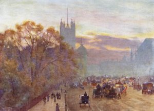 A Westminster megközelítése (színes litó) alkotó: Herbert Menzies (after) Marshall