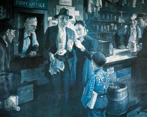A szemüveggyártó az 1800-as évek végén, az American Optical Company reklámja alkotó: Herbert Morton Stoops
