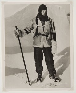 Scott kapitány (1868-1912) a Terra Nova expedíció során (1910-13) a Déli-sarkra (bromid nyomat) alkotó: Herbert Ponting