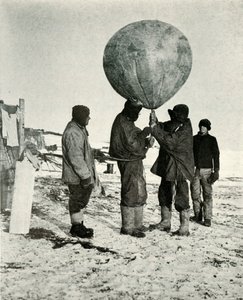 Dr. Simpson felküld egy léggömböt, 1911, 1913 alkotó: Herbert Ponting