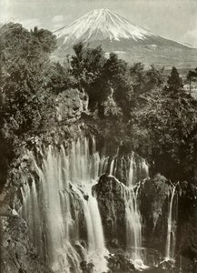 Fuji és a Shira-Ito vízesés, 1910. alkotó: Herbert Ponting