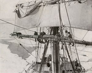 Furling Sail in the Pack, c19101913, 1913 alkotó: Herbert Ponting