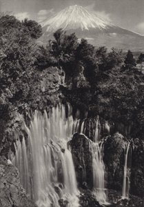 Japán az 1920-as években: Shiraito vízesés (f/w fotó) alkotó: Herbert Ponting