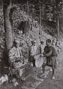 Meditáció, tanulmány Gamman-ga-Fuchinál, Nikko (f/w fotó) alkotó: Herbert Ponting