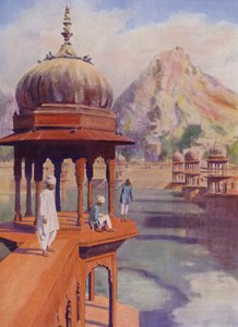 Sacred Tank, Alwar, Rajasthan, India (színes fotó) alkotó: Herbert Ponting