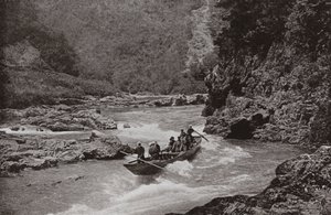 Lövés a Katsura-gawa zúgójáról (f/w fotó) alkotó: Herbert Ponting