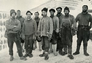 A Depôt Laying és a nyugati felek az Evans-fokba való visszatérésükről, 1911. április 13., 1913. alkotó: Herbert Ponting