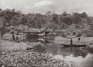 A Ha-Kei-Tei fogadó és kert Hikone-ban (f/w fotó) alkotó: Herbert Ponting