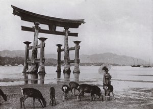 The Old Torii Miyajimában (f/w fotó) alkotó: Herbert Ponting