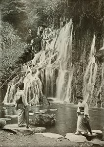 A hulló ékszerek vízesése Yumotóban, 1910. alkotó: Herbert Ponting