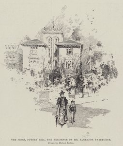 The Pines, Putney Hill, Algernon Swinburne úr lakhelye alkotó: Herbert Railton