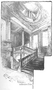 A lépcsőház, Ashburnham House, 1890 alkotó: Herbert Railton