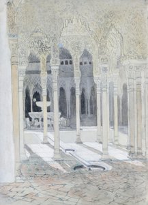 Az Oroszlánudvar, az Alhambra, Granada, Spanyolország alkotó: Hercules Brabazon Brabazon