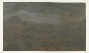 Völgy folyóval és város négy toronnyal alkotó: Hercules Segers
