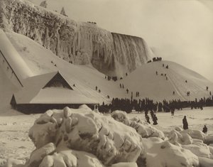 A Niagara-vízesés kilátása télen alkotó: Herman F. Nielson