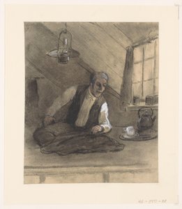 Szabó a munkahelyén egy tetőtéri szobában alkotó: Herman Heijenbrock (possibly)