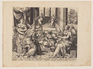 Példabeszéd a bölcs és a bolond szüzekről: A bölcs szüzek: A bölcs szüzek alkotó: Herman Jansz. Muller